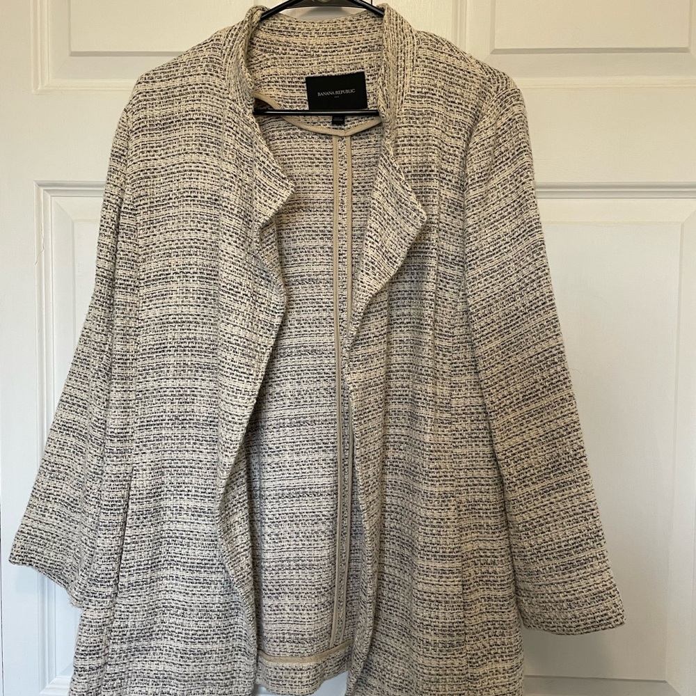 Banana Republic Women's Beige Tweed Blazer